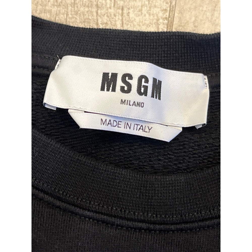 MSGM Milano Black Floral Dream Harder Sweatshirt Made in Italy 2941MDM99 Small